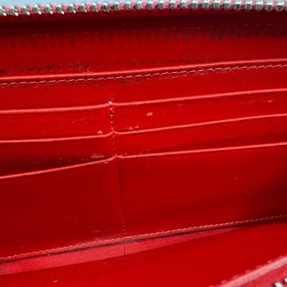 Christian Louboutin Zip Around Studded Pink Wallet 23043 - Picture 5 of 6